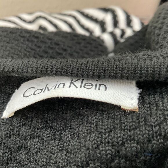 Calvin Klein Womens Ribbed knit Fit & Flare Dress Size L Classic Career - Picture 5 of 11